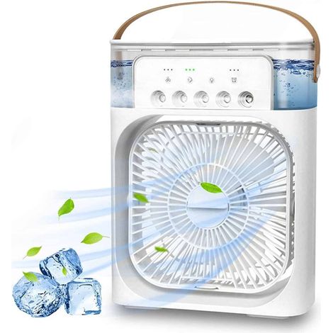 MINI VENTILATORE NEBULIZZATORE LED VAPORE PORTATILE USB ARIA FREDDA 400 ML 139ds