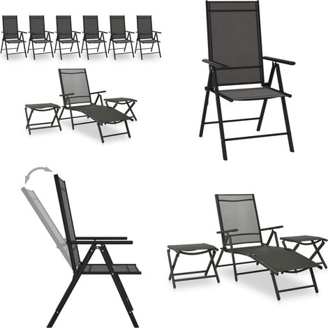 9-tlg. Garten-Lounge-Set Schwarz und Anthrazit - Gartensofa - Lounge Set - Gartenmöbel - Alu Möbel - Outdoor Furniture - Home & Living (1/5)