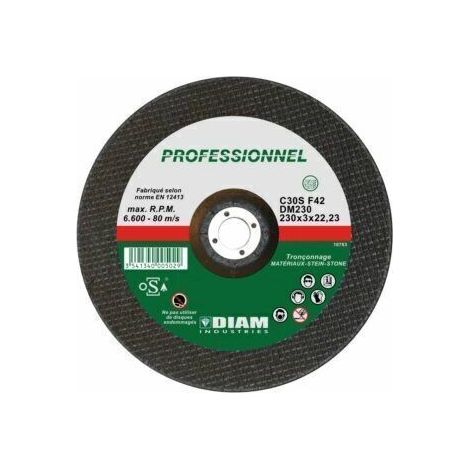 Disco abrasivo per cemento DM Ø 230 per cemento, materiali universali - DIAM INDUSTRIES - DM230/22 (1/2)