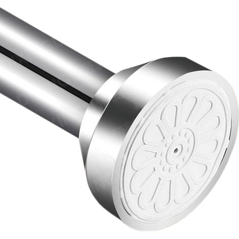 Asta Telescopica Tenda Doccia Acciaio Inox Argento 70-120 cm (1/5)