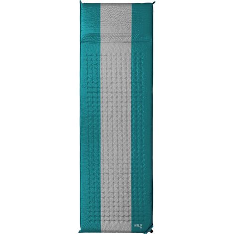 Selbstaufblasende Campingmatte, Blaugrau, Kompaktgröße