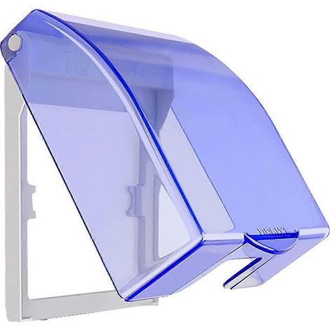 Cache-prise transparent de sécurité enfant, boîtier étanche pour interrupteur et prise, adapté aux prises de salle de bain (1/5)