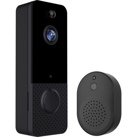 Sonnette Vidéo WIFI IP65 avec Chime Intérieur - Caméra HD 1080, Communication Bidirectionnelle, Détection de Mouvement, Batteries Rechargeables Incluses (1/5)