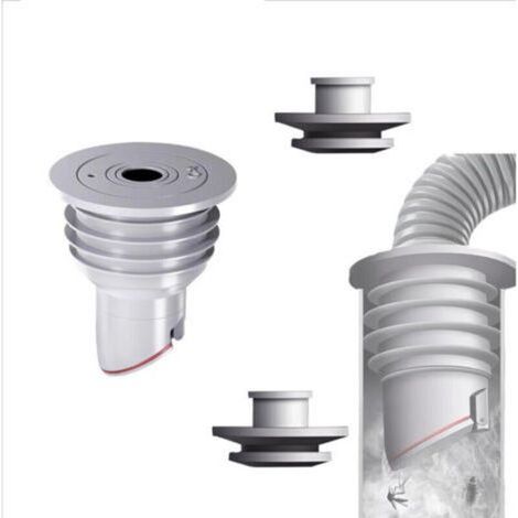 oint de Tuyau de Machine à Laver, 2 Pièces Gris Bouchon Anti Odeur Machine à Laver Bouchon D'Étanchéité de Tuyau D'Évacuation, Joint de Tuyau de Vidange Déodorant pour Cuisine Domestique (1/5)