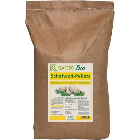 Pellet di lana di pecora 5 kg, concime organico per orto, fertilizzante biologico lana di pecora, per 50-100 m² (1/3)