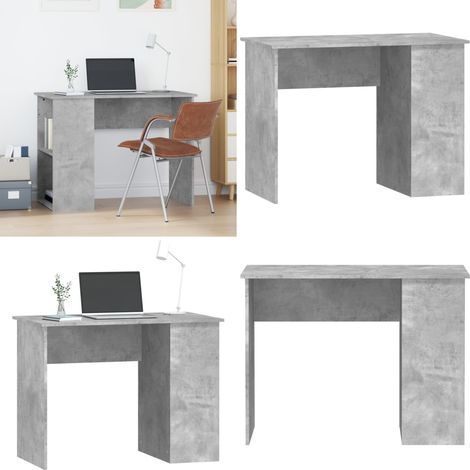 Bureau Gris béton 100x55x75 cm Bois d'ingénierie - Bureau Ordinateur - Bureau D'étude - Meuble De Bureau - Bureau Gris - Bureau Design - Home & Living (1/5)