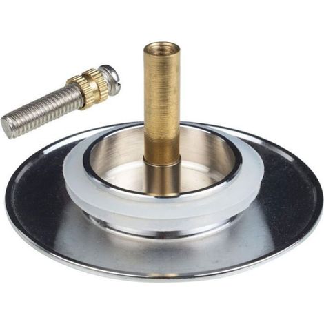 Bouchon de baignoire - Laiton chromé Joint silicone réglable - Évacuation d'eau - 70 mm (1/5)