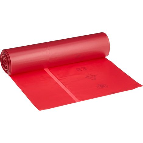 Sacchi della spazzatura DEISS Premium rosso, 60 my, 120 litri (1/3)