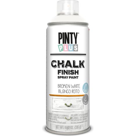 Peinture Aérosol Chalk Blanc Cassé Finition Mate Effet Craie Vintage - Pinty Plus (1/3)