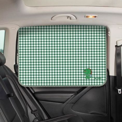 Rideau pare soleil - Pare-Soleil Voiture Bébé - Universel - Protection solaire et UV - Vert (1/3)