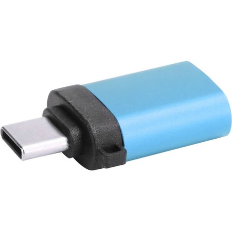 USB-C-Buchse auf USB 3.0-Stecker-Adapter für Datenübertragung und Schnellladung, flexibler Anschluss (Blau) (1/5)