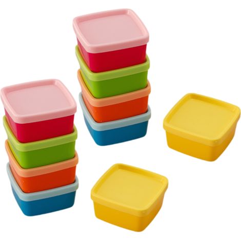 Un ensemble de 10 mini boîtes alimentaires réutilisables- pour conserver les en-cas, les noix, les fruits et les petits (1/5)