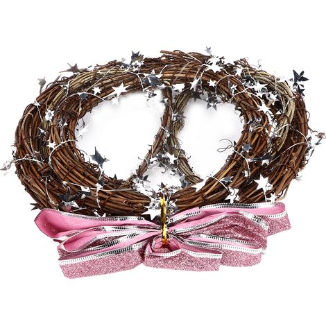 Couronne de Pâques lumineuse LED en forme de lapin pour cheminée, salon, chambre, salle à manger, décoration de Pâques (1/5)