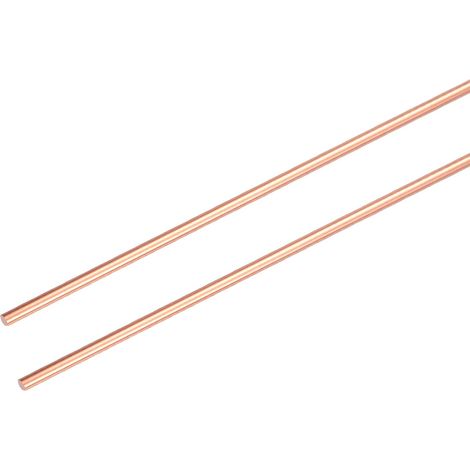 2Pcs Barres Ronde En Cuivre naturel 99.99%, Diamètre 1mm / 0.04", Longueur 260mm / 10.2", Barres En Cuivre Nu Pour DIY, Métal, Loisirs, Jardinage, Industrie, Décoration (1/5)