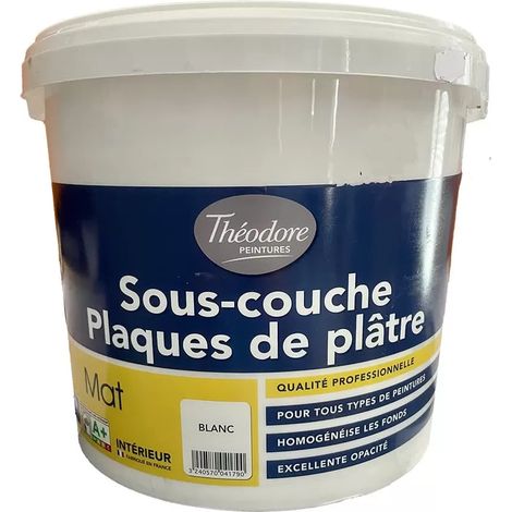 Sous-couche plaques de plâtre Théodore Blanc 4 L