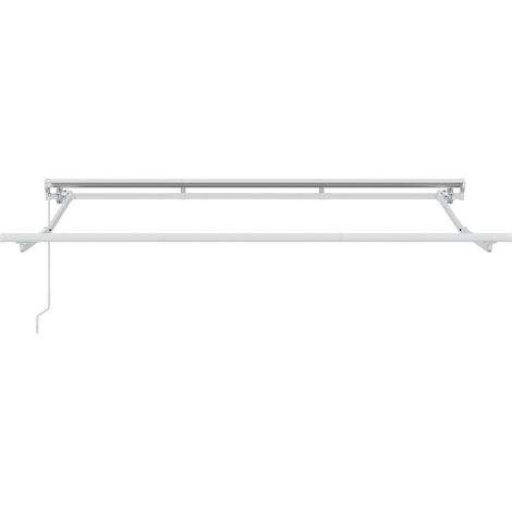 Cadre de auvent manuel Réglable Blanc 3 x 2,5 m Acier (1/5)