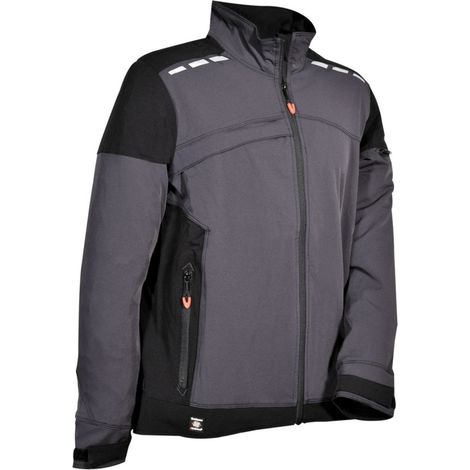 Cofra Arbeitsjacke 250 g/m², Shellwear, mit Reflexstreifen anthrazit 46 (1/5)