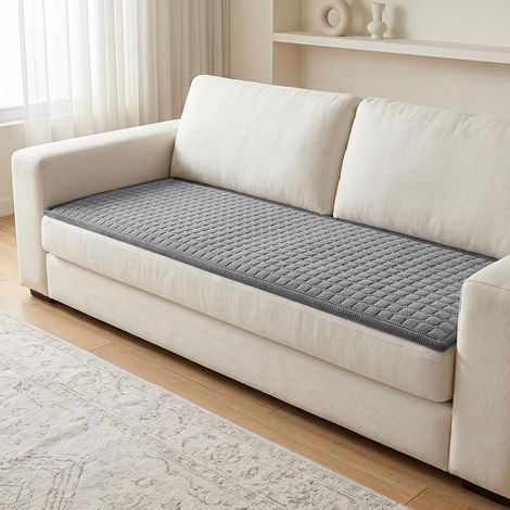 Non-Slip Sofa Cover, 70 x 150 cm, Corduroy Sofa Covers, 2-3 Seater Sofa Covers, Furniture Protector for Sofa, Carpets, Window Sill, Dark Grey (1/5)