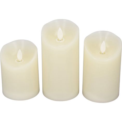 Lot de 3 bougies LED chauffe-plat avec télécommande 18 touches, effet bougie électronique LED multicolore, décoration de bureau (1/5)