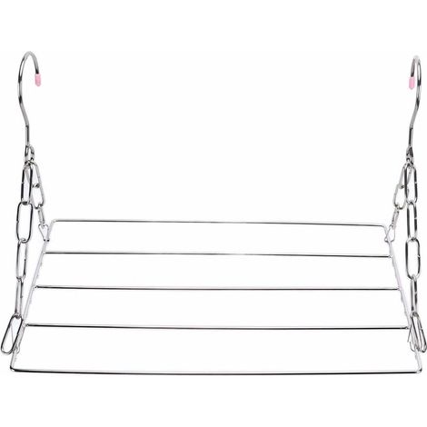 Etendoir Chaussette, Cintre de séchage en Acier Inoxydable avec 36 Clips à L’épreuve du Vent Étendoir à Linge à Suspendre pour Chaussettes, sous-vêtements, Vêtements,Serviettes (sans Clip) (1/4)
