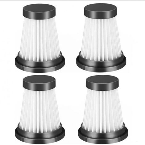 Lot de 4 filtres HEPA de rechange pour aspirateur sans fil pour Moosoo K12 K12 Pro K13, pour Genius Invictus One 1.0 X7 / 2.0, pour Foxnovo 13KPA accessoires de filtre pour aspirateur à main