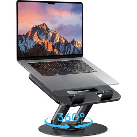 Support Ordinateur Portable, Support PC Portable Réglable, rehausseur Ordinateur Portable Rotation 360°, Laptop Stand Pliable Ergonomique pour Tous MacBook Autres 10"-15" Laptops (1/5)