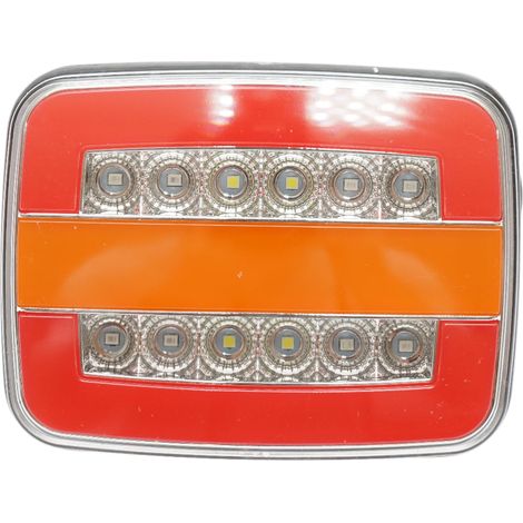 Luce freno posteriore rettangolare LED 12V/24V universale 125x95x35mm Breckner Germany (1/5)