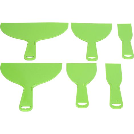 Lot de 6 couteaux à enduire en ABS pour mastic, rebouchage et lissage mur plafond carrelage (1/5)