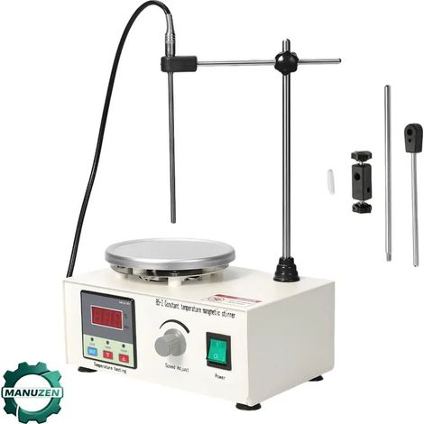 Manuzen Agitateur Magnétique Avec Plaque Chauffante Numérique 2000 mL 250 W