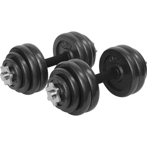 Juego de mancuernas ajustables en estuche - 30 kg (2x 15 kg)