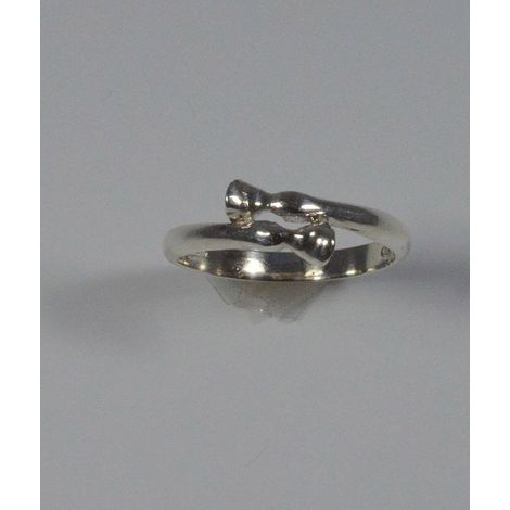 Handgefertigter Doppelsockelring aus Sterlingsilber