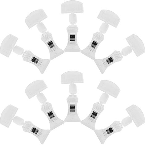 10 clips de fixation en plastique pour signalétique magasins (1/5)