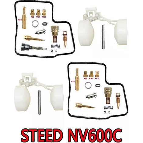 Kit de réparation de carburateur Honda STEED NV600C pour cylindre en V NV600 (pièces de rechange pour flotteur de carburateur et coupure d'air). (1/5)