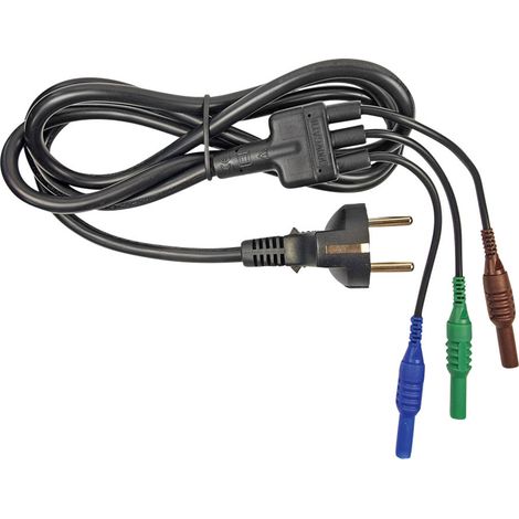 Cliff CIH29950 Sicherheits-Messleitungs-Set Schutzkontakt-Stecker Stecker 4 mm 1.50 m Blau, Grün, Br