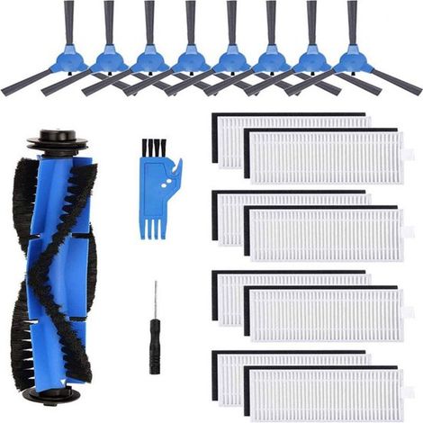 Adatto per aspirapolvere eufy 11S 15C 30C 35C Accessori: filtro, spazzole laterali e set spazzola principale di ricambio - 19 pezzi