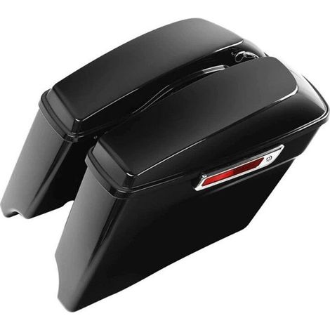 Sacoches rigides - Craftride SC2 - Noir - Prolongées 10 cm - Compatibles Harley CVO 14-22