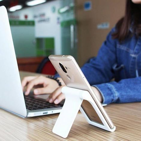 TEOZBLU Support Ajustable et Portable pour Tablette,liseuse et Smartphone Bnc blanc SUPPORT PC (1/5)