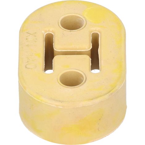 Support de silencieux à 2 trous, accessoire universel antichoc en polyuréthane pour tuyau d'échappement automobile, jaune (1/5)