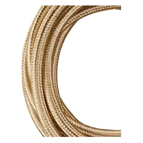 câble textile - 3 mètres - 2 x 0.75 mm2 - champagne métallique - bailey 140313 (1/2)