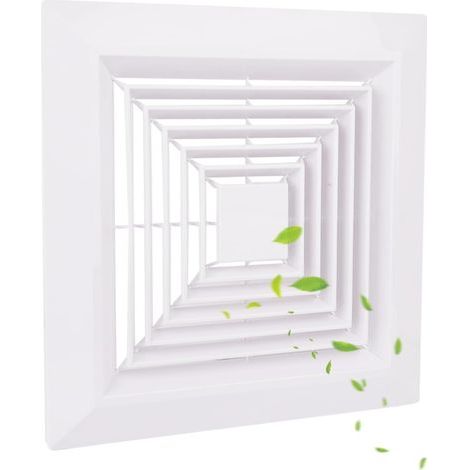 Couvercle de ventilateur d'extraction de salle de bain 1 pièce (9" x 9" pouces) avec ressort, ventilateur d'extraction carré monté au plafond ou au mur, ventilateur de plafond, grille, diffuseur d'air