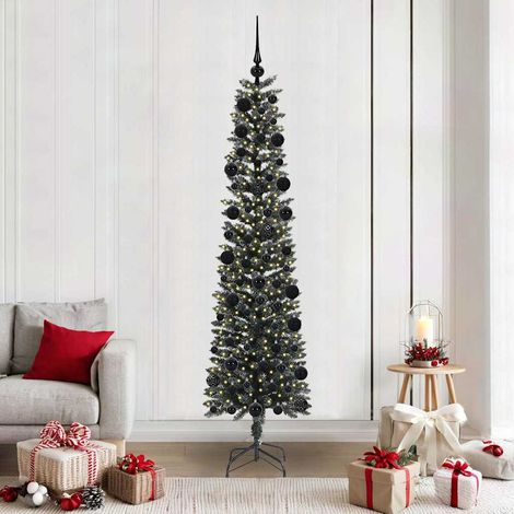 Künstlicher Weihnachtsbaum mit 300 LEDs mit Ständer Grün 210 cm