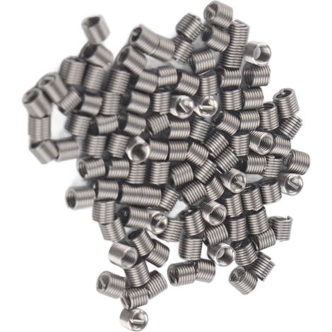 100 inserts filetés hélicoïdaux en fil enroulé M2 en acier inoxydable SS304 (M20,42 D) (1/5)