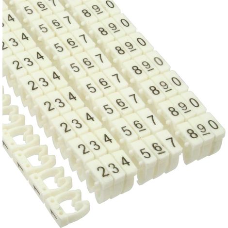 Marcatori per cavi inline kabelmarkierer 6mm etichette numerate senza attrezzi