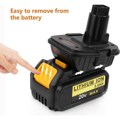 Adaptateur de batterie 20V DCA1820 pour outils Dewalt 18V, conversion au Lithium DC9096 DC9098 DE9096 (1/5)