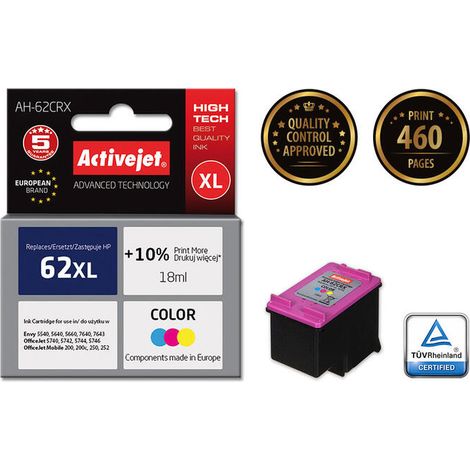 Tinta ActiveJet para HP 62XL C2P07AE reg AH-62CRX (1/2)