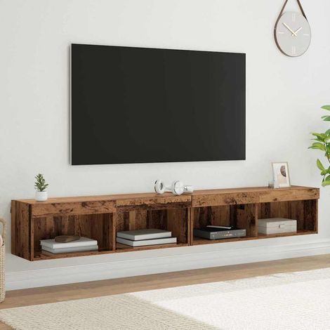Ensemble meuble TV avec LED Bois ancien Bois d'ingénierie vidaXL