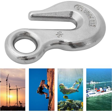 Crochet de Levage pour Bateau et Kayak en Acier Inoxydable 3/8" - Accessoire Nautique Résistant