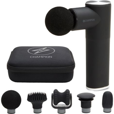 Pistola de masaje Compact Power 3300RPM 1800mAh MG400 Negro/Plata
