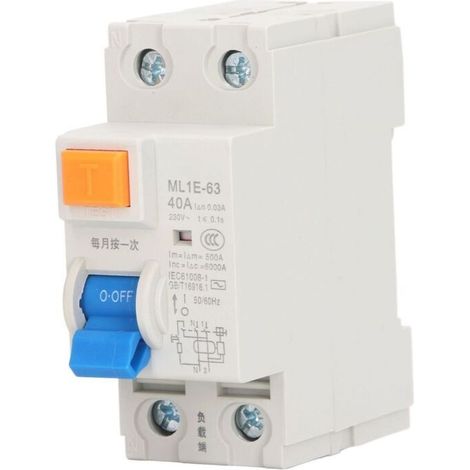 Disjoncteur Différentiel Miniature avec Protection Surtension et Fuite, 1P+N 40A 230V (1/5)