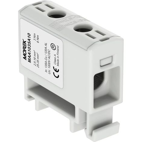 Borne pour tableau électrique 2,5 à 35mm² 1000V AC/DC – Rail DIN pour câbles alu et cuivre – Connexion sécurisée (1/3)